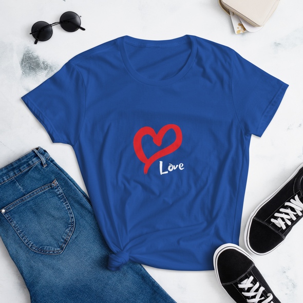 Love with heart Women's short sleeve t-shirt