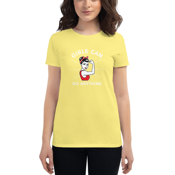 GIRLS CAN DO ANYTHING Women's short sleeve t-shirt