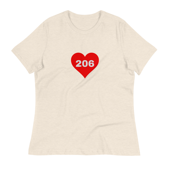 AREA CODE 206 Women's Relaxed T-Shirt