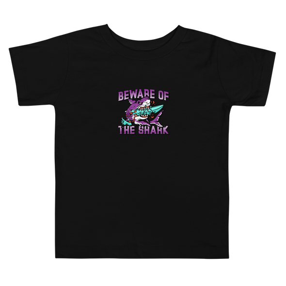 BEWARE OF THE SHARK Toddler Short Sleeve Tee