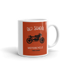 Mug reads OLD SCHOOL MOTORCYCLE TWIN STROKE