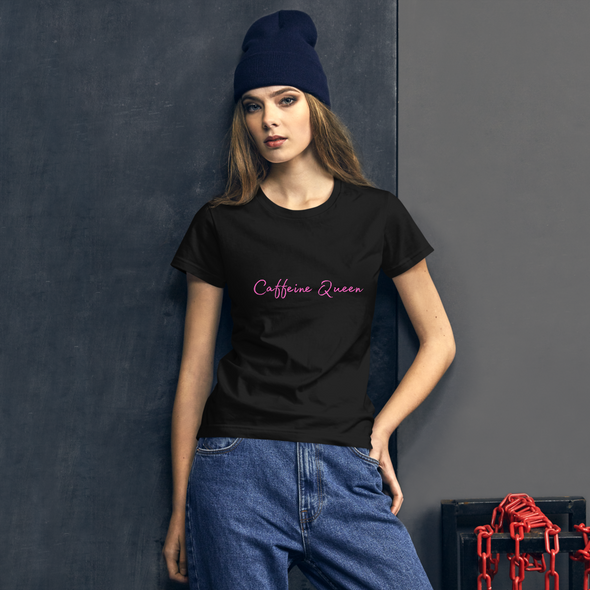 CAFFEINE QUEEN Women's short sleeve t-shirt | Sexy Printed T-Shirt |