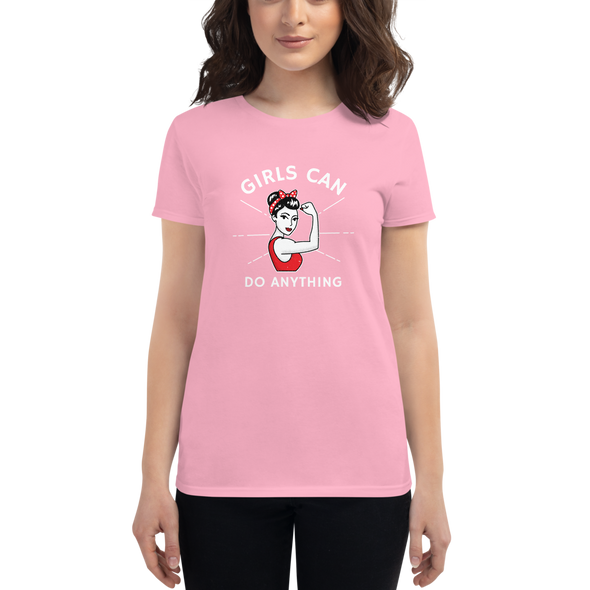 GIRLS CAN DO ANYTHING Women's short sleeve t-shirt