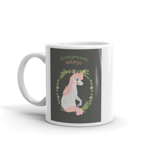 ACCEPT YOUR INNER UNICORN Mug | Coffee lover mug Ceramic Mug Tea Mug |
