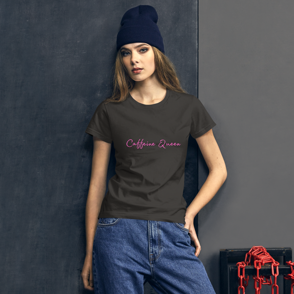 CAFFEINE QUEEN Women's short sleeve t-shirt | Sexy Printed T-Shirt |