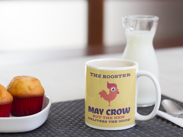 THE HEN DELIVERS THE GOOD Mug