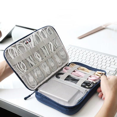 USB Data Cable Organizer Bag Pen