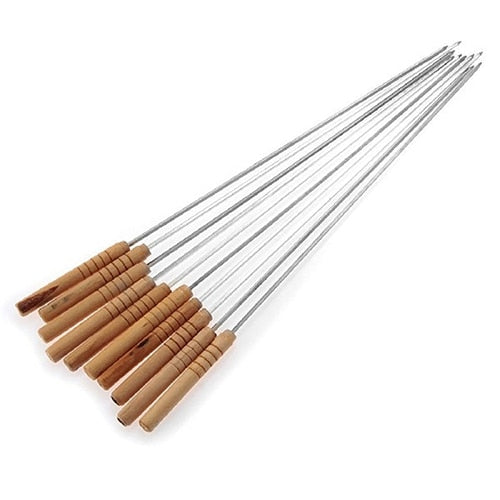 10Pcs Reusable BBQ Barbecue Skewers Kebabe Stick | Skewers Stick | Picnic Skewer |