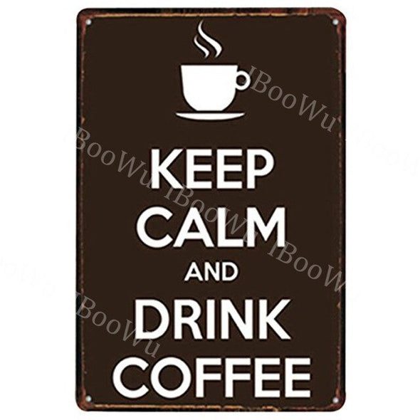 30x20cm Keep Calm and Carry On Metal Tin Sign Plate | Tin Sign Wall Plaque | Sign Metal Wall Art |
