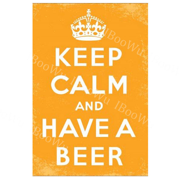 30x20cm Keep Calm and Carry On Metal Tin Sign Plate | Tin Sign Wall Plaque | Sign Metal Wall Art |