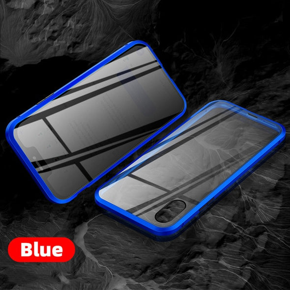 Magnet Anti spy Case | Magnetic Tempered Glass Case | Metal Phone Case | Protective Cover | Cover For Iphone|