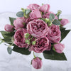 30cm Rose Pink Silk Peony Artificial Flowers Bouquet