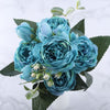30cm Rose Pink Silk Peony Artificial Flowers Bouquet