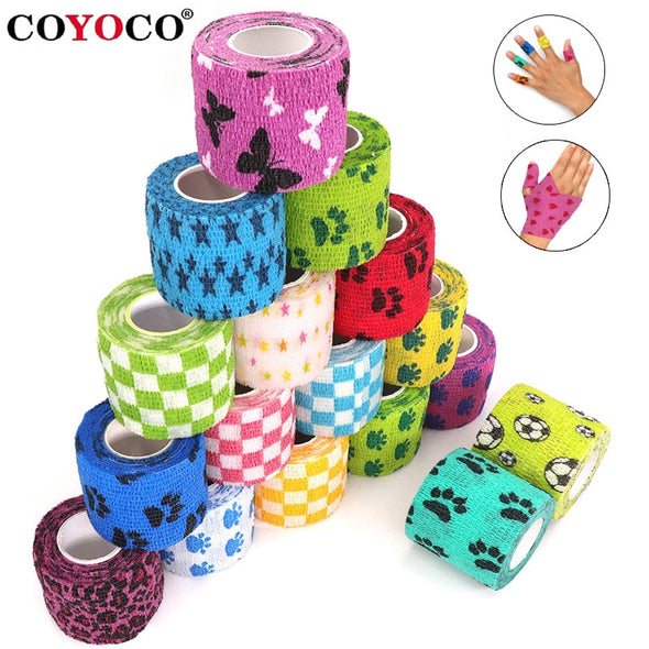 1 pcs Printed Medical Self Adhesive Elastic Bandage