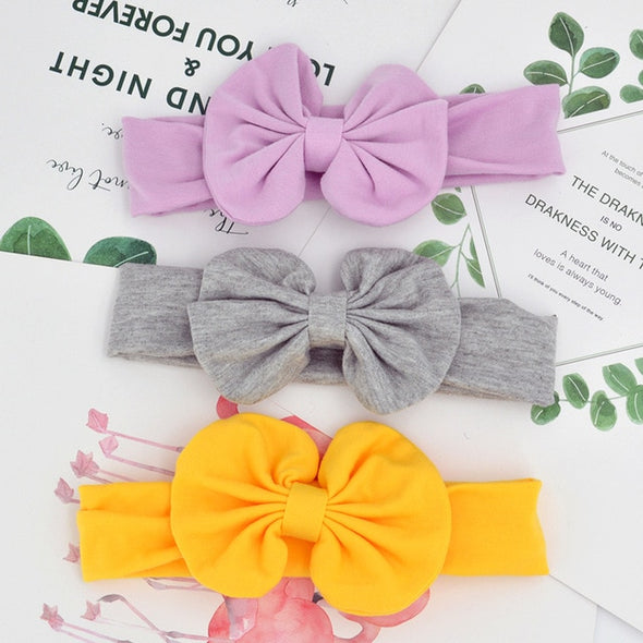 3 Pcs/Set Floral Bows Baby Headband Dot Bowknot Baby Girl Headbands