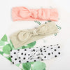3 Pcs/Set Floral Bows Baby Headband Dot Bowknot Baby Girl Headbands