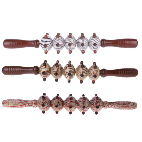 1PCS Wood Massage Stick Roller Massager tool Reflexology Hand Foot Therapy