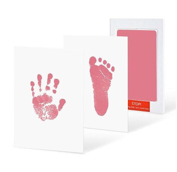 Safe Non-toxic Baby Footprints Handprint No Touch Skin Inkless Ink Pads Kits