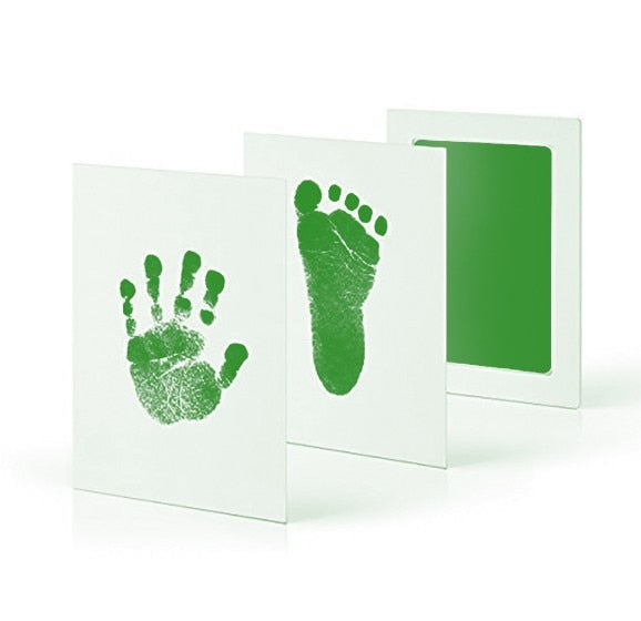 Safe Non-toxic Baby Footprints Handprint No Touch Skin Inkless Ink Pads Kits
