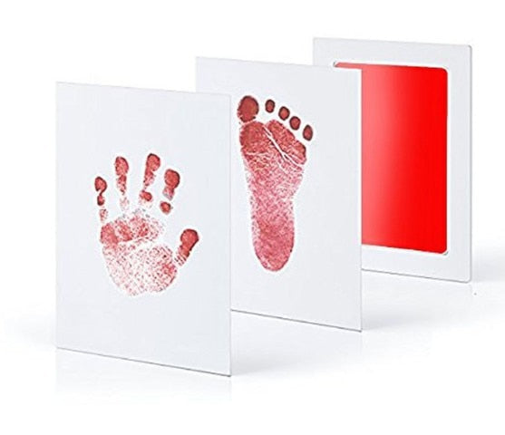 Safe Non-toxic Baby Footprints Handprint No Touch Skin Inkless Ink Pads Kits