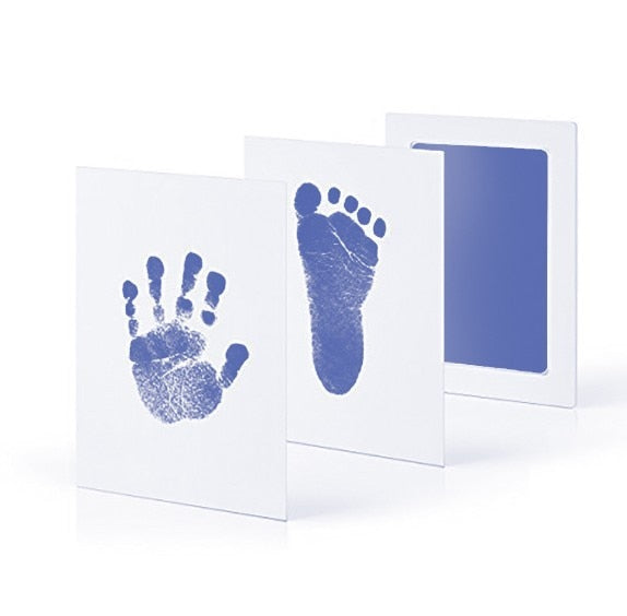 Safe Non-toxic Baby Footprints Handprint No Touch Skin Inkless Ink Pads Kits
