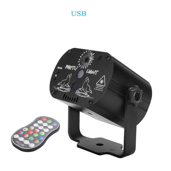 Mini RGB Disco Light DJ LED Laser Stage Projector Lamp