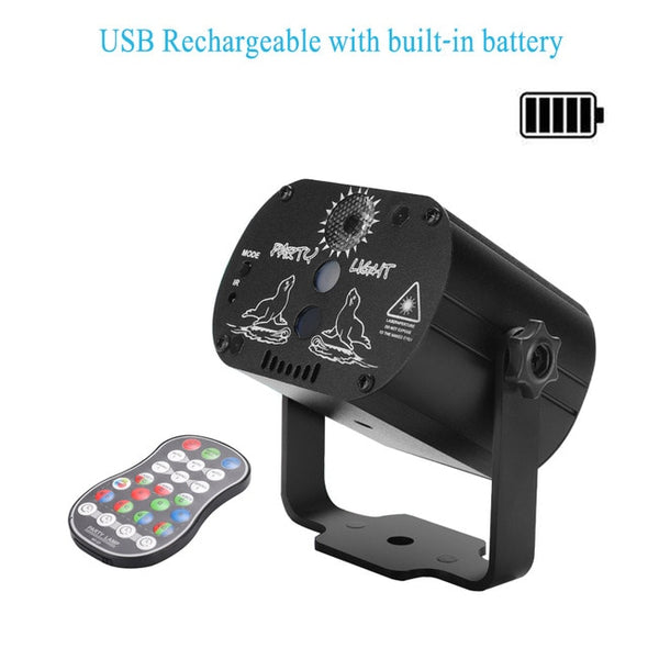 Mini RGB Disco Light DJ LED Laser Stage Projector Lamp