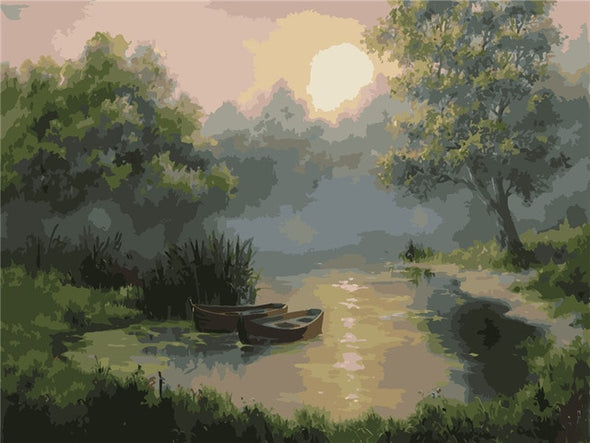 AZQSD DIY 50x40cm Paint By Numbers For Landscapes Home Decoration Oil Painting