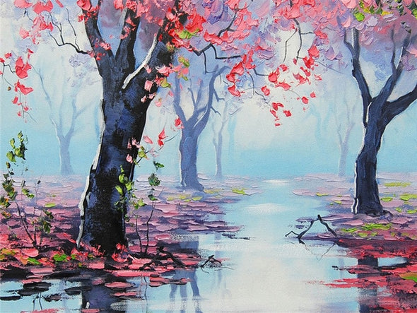 AZQSD DIY 50x40cm Paint By Numbers For Landscapes Home Decoration Oil Painting