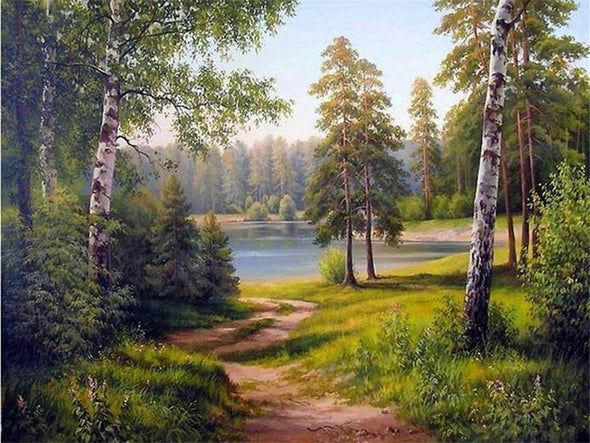 AZQSD DIY 50x40cm Paint By Numbers For Landscapes Home Decoration Oil Painting