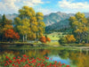 AZQSD DIY 50x40cm Paint By Numbers For Landscapes Home Decoration Oil Painting