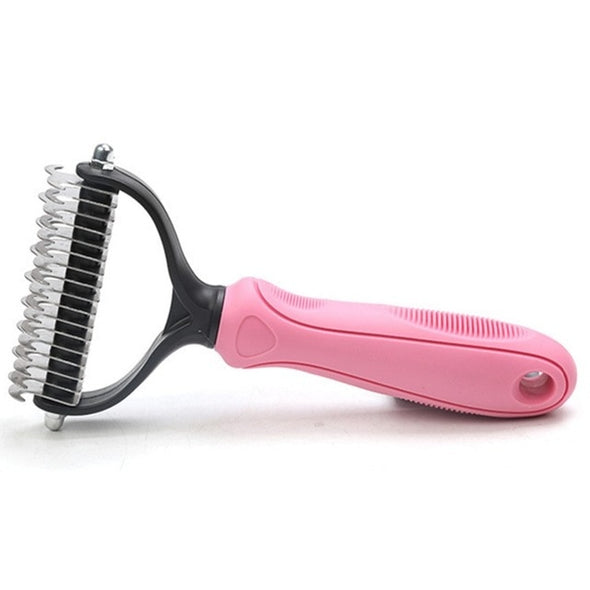 Hair Removal Comb for Dogs Cat Detangler Fur Trimming Dematting Deshedding Brush