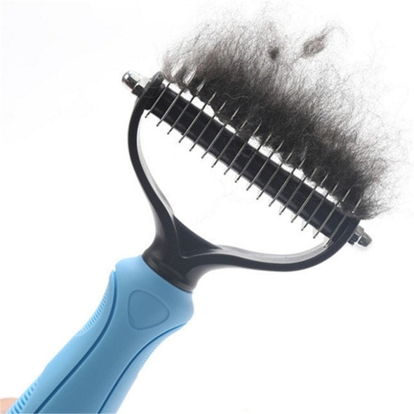 Hair Removal Comb for Dogs Cat Detangler Fur Trimming Dematting Deshedding Brush