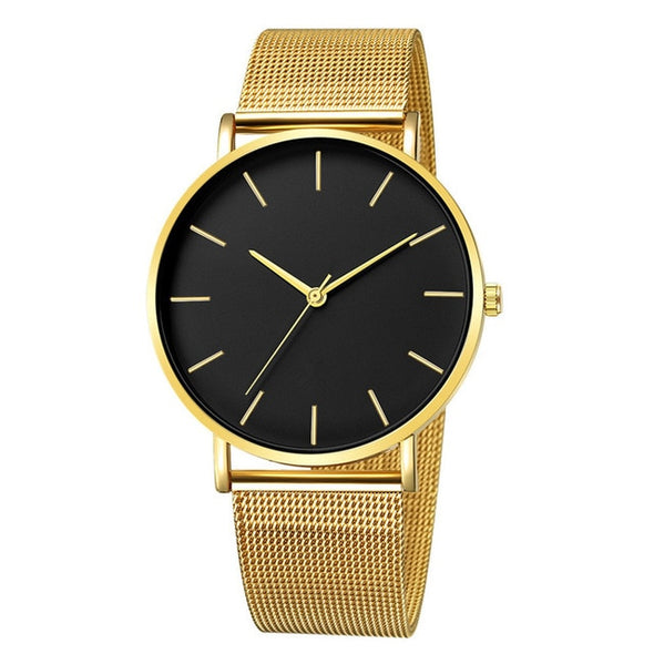 Military Sport Date Stainless Steel Analog Quartz Wrist Watch