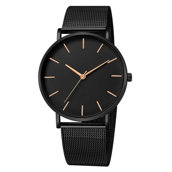Military Sport Date Stainless Steel Analog Quartz Wrist Watch