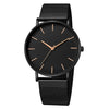 Men Mesh Ultra-Thin Stainless Steel Quartz Wrist Watch
