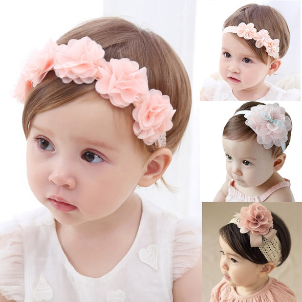 Baby Headband Girls Bows Toddler Flower Hair Bands for Baby Girls
