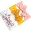 3 Pcs/Set Floral Bows Baby Headband Dot Bowknot Baby Girl Headbands