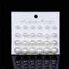 EN 12 Pairs Pearl Crystal Stud Boho Geometric Tassel Earrings For Women