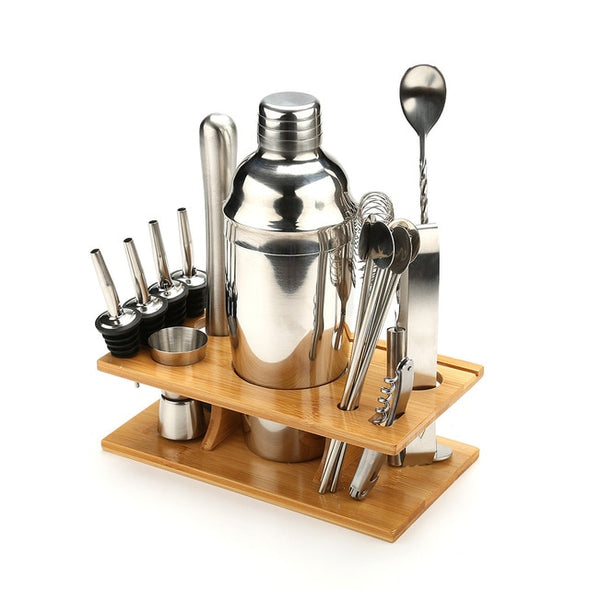 Cocktail Shaker Making Set, 16pcs Bartender Kit for Mixer Wine Martini, Stainless Steel Bars Tool, Home Drink Party Accessories