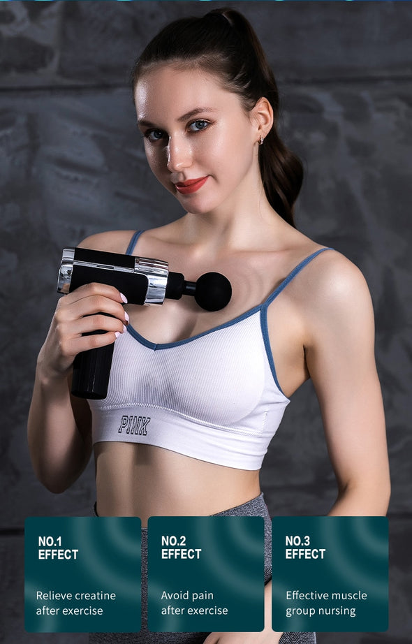 60W 24V Massage Gun Deep Tissue Percussion Muscle Massage for Pain Relief Portable Back Body Relaxation Sport Massager 30Speeds