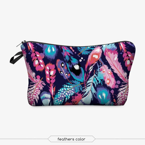 Makeup Bag With Various Patterns Cute Organizer Bag Pouches For Travel Bags Pouch Women's Cosmetic Bag