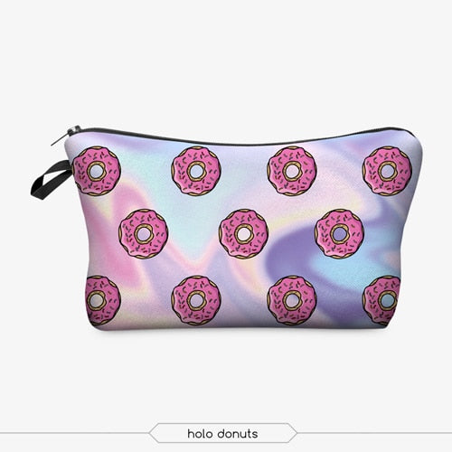 Makeup Bag With Various Patterns Cute Organizer Bag Pouches For Travel Bags Pouch Women's Cosmetic Bag