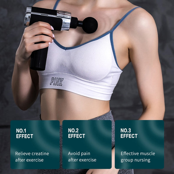 60W 24V Massage Gun Deep Tissue Percussion Muscle Massage for Pain Relief Portable Back Body Relaxation Sport Massager 30Speeds