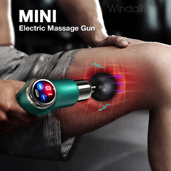 Mini LCD Massage Gun 32 Speed Touch Screen Deep Tissue Percussion Muscle Mini Massager Gun for Pain Relief Sore Muscles Body Massage for Athletes