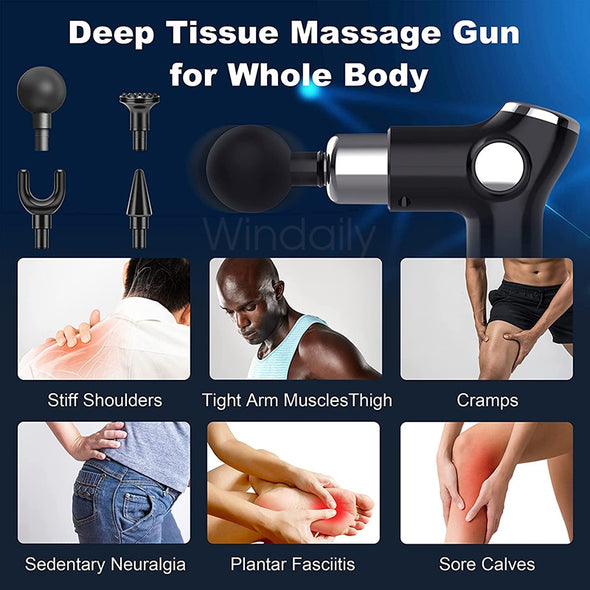 Mini LCD Massage Gun 32 Speed Touch Screen Deep Tissue Percussion Muscle Mini Massager Gun for Pain Relief Sore Muscles Body Massage for Athletes