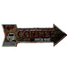 Restaurant Beach  Beer Bar Coffee Arrow Metal Irregular Tin Signs  Advertising board Wall Pub Home Art Decor 42X10CM U-13