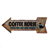 Restaurant Beach  Beer Bar Coffee Arrow Metal Irregular Tin Signs  Advertising board Wall Pub Home Art Decor 42X10CM U-13