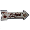 Restaurant Beach  Beer Bar Coffee Arrow Metal Irregular Tin Signs  Advertising board Wall Pub Home Art Decor 42X10CM U-13