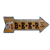 Restaurant Beach  Beer Bar Coffee Arrow Metal Irregular Tin Signs  Advertising board Wall Pub Home Art Decor 42X10CM U-13